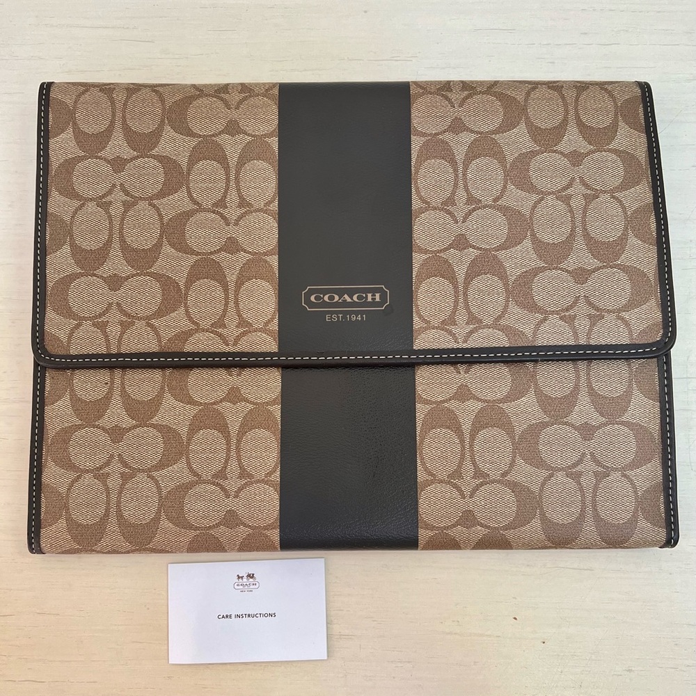COACH Portfolio Notebook Binder Tri Fold Organizer